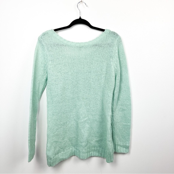 Charlotte Russe Long Sleeve Light Blue Knit Sweater - Picture 9 of 11